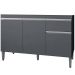 Balcão de Pia 120 cm Talita 3 Portas 1 Gaveta Cinza
