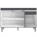 Balcão de Pia 120 cm Talita 3 Portas 1 Gaveta Cinza