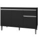 Balcão de Pia 120 cm Talita 3 Portas 1 Gaveta Preto