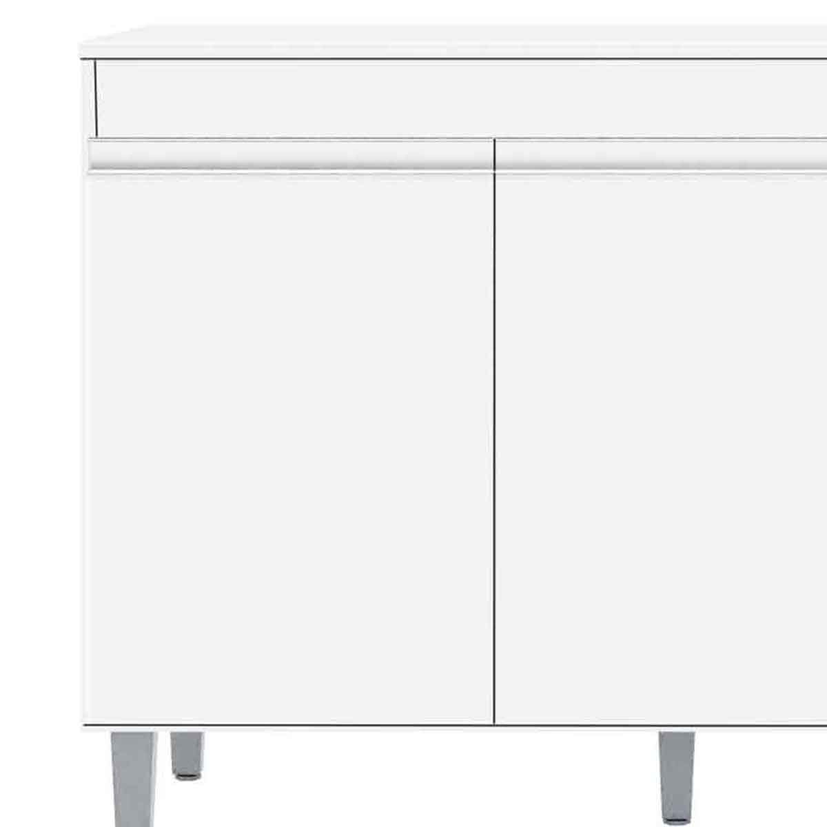 Balcão de Pia para Cozinha 120 cm Kadu 3 Portas  Branco