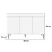 Balcão de Pia para Cozinha 120 cm Kadu 3 Portas  Branco