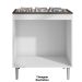 Balcão para Cooktop com Tampo 4 ou 5 Bocas 2 Portas Adriana Amêndoa/Branco