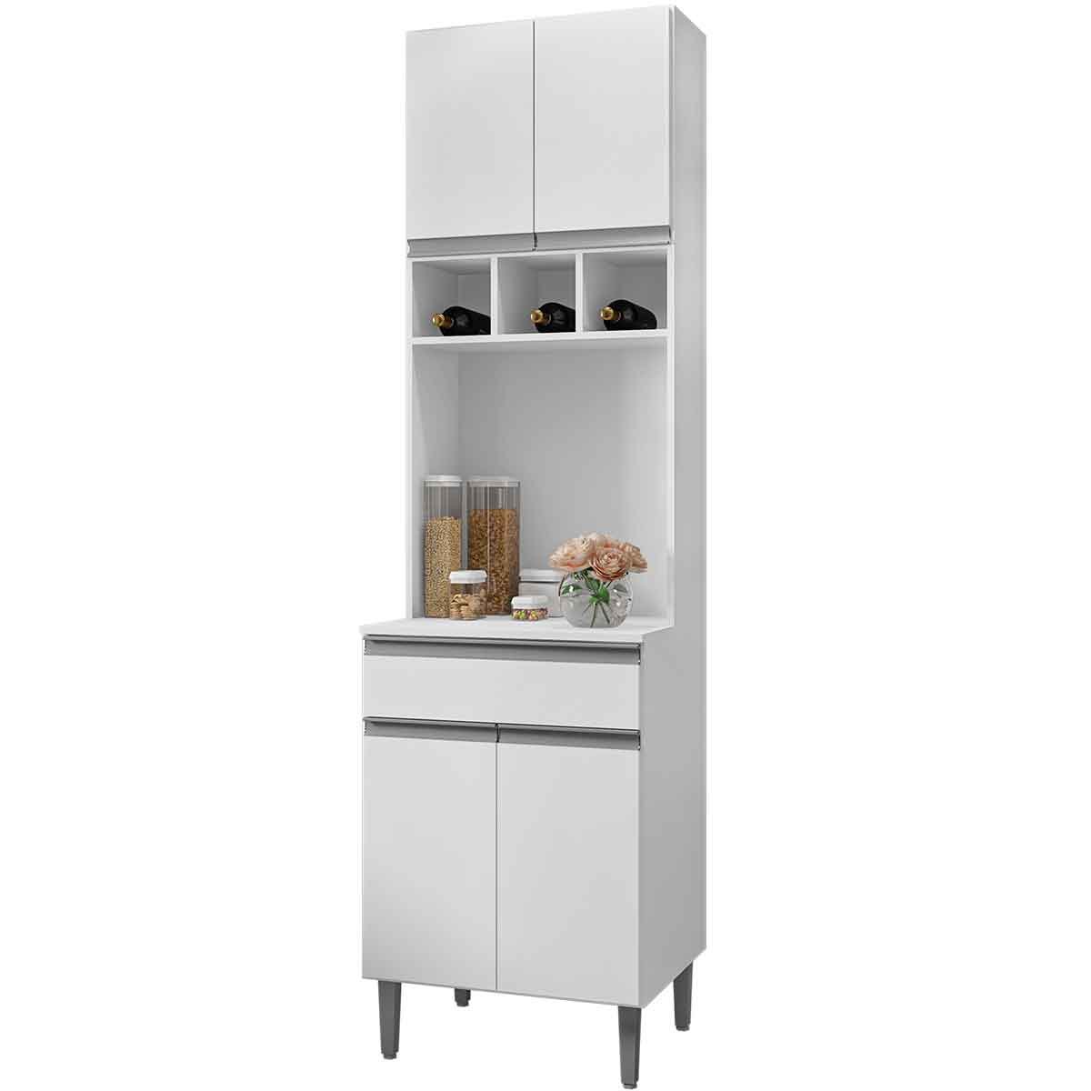 Paneleiro Duplo Adriana 4 Portas Branco Casa Chick