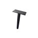 Kit 4 pezinho Multiuso Pés móveis 18cm Aço reforço Preto fosco 