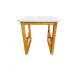 Mesa Quadrada Lateral Apoio sofá Minimalista Madeira 45cm Branco 