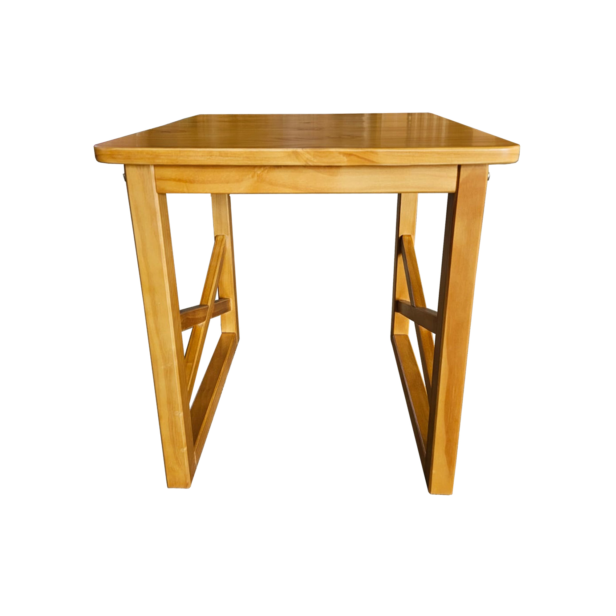 Mesa Quadrada Lateral Apoio sofá Minimalista Madeira Mel 45cm 