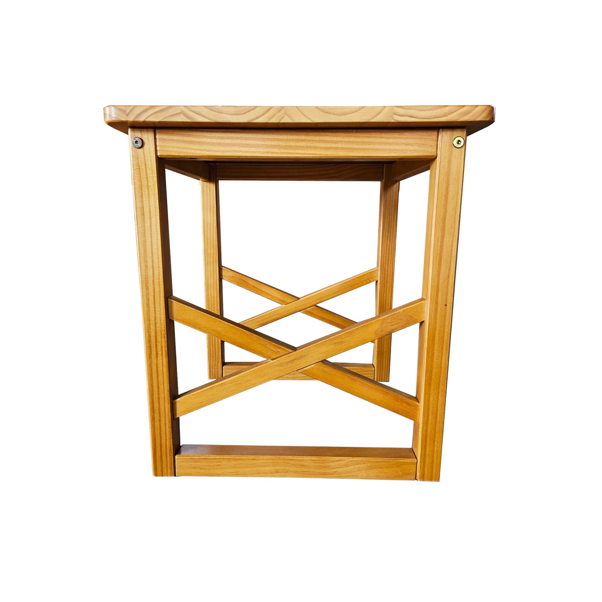Mesa Quadrada Lateral Apoio sofá Minimalista Madeira Mel 45cm 