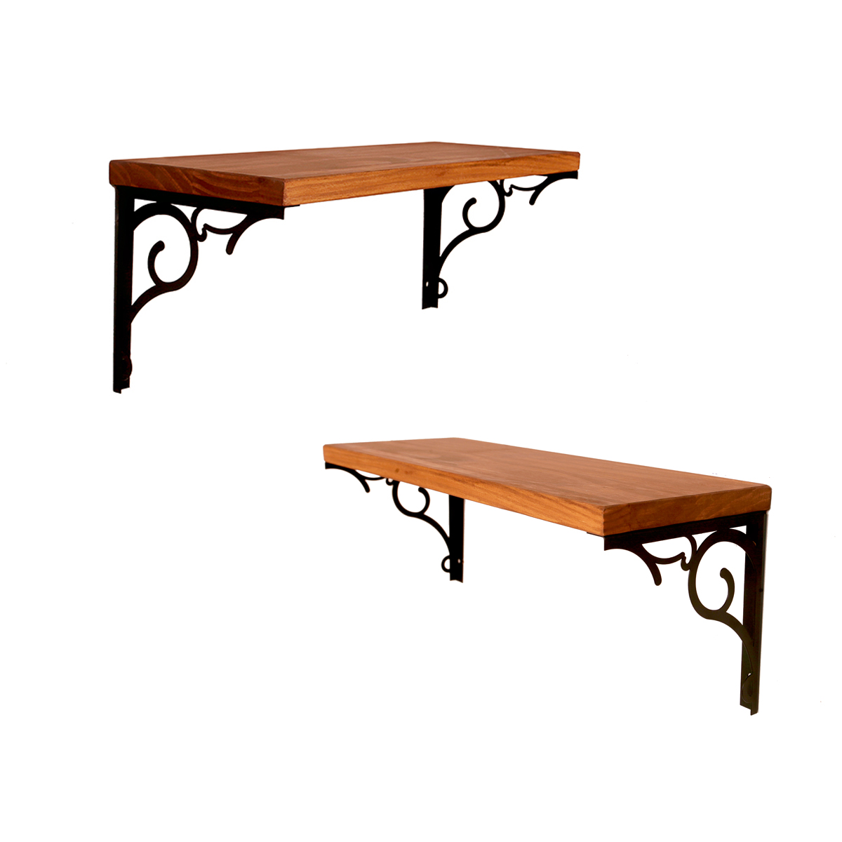 Nichos de madeira Com Suporte Organizador Prateleira 45cm 