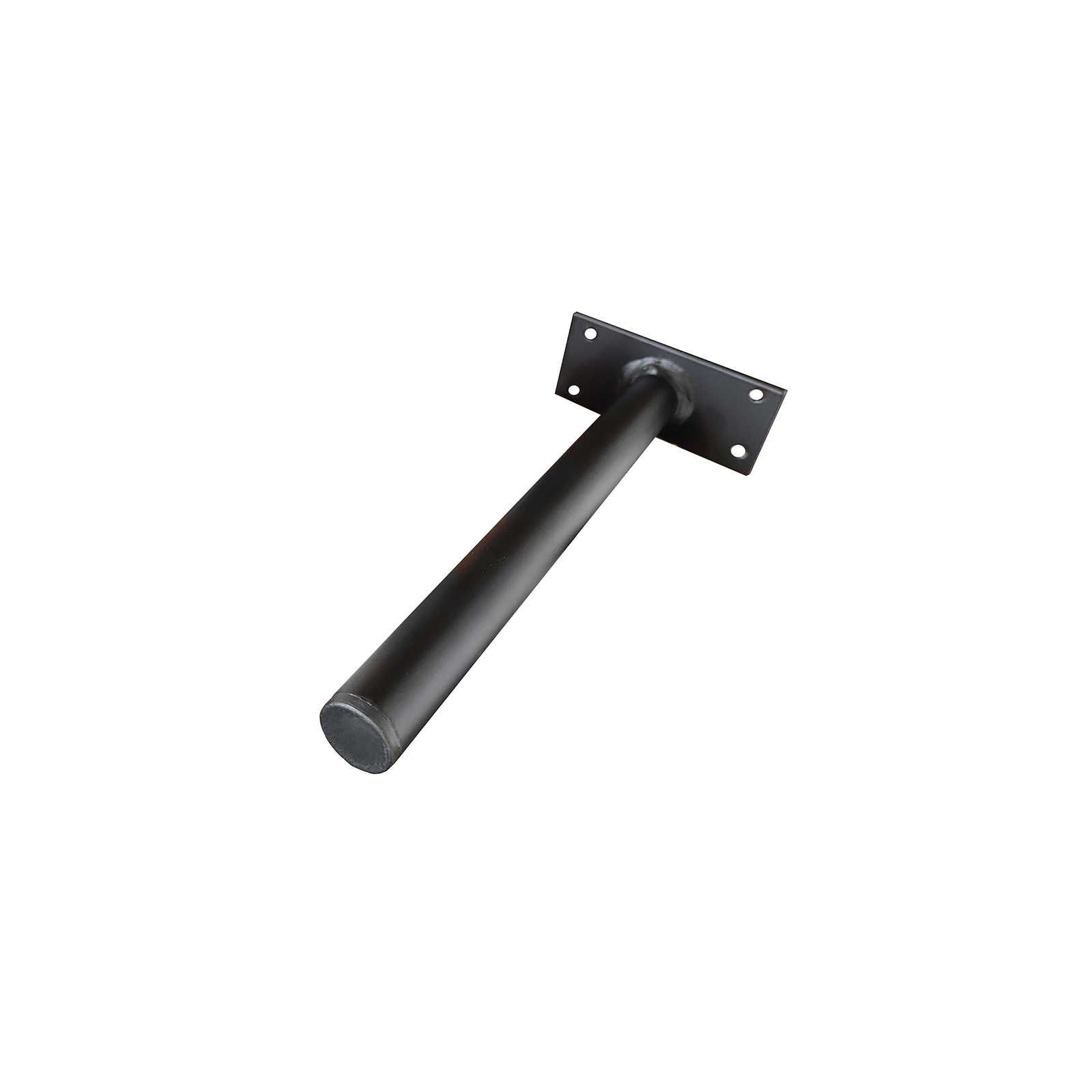 Pé de móveis 18cm Aço reforço Cama Multiuso Preto Fosco - 6unidades