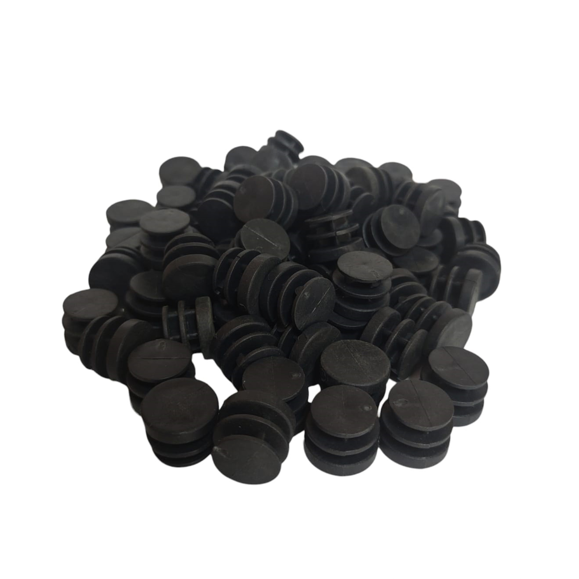 Ponteiras plásticas Redondas 19mm Móveis sem rebarba - 200 und. 