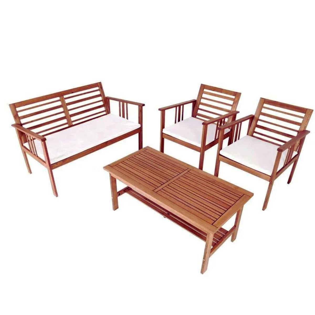 Conjunto de Bancos, Namoradeira Poltronas e Mesa de Centro 