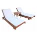 Kit Piscina 2 Espreguiçadeira com colchonetes e Mesa de centro
