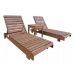 Kit Piscina 2 Espreguiçadeira com colchonetes e Mesa de centro