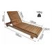 Kit Piscina 2 Espreguiçadeira com colchonetes e Mesa de centro