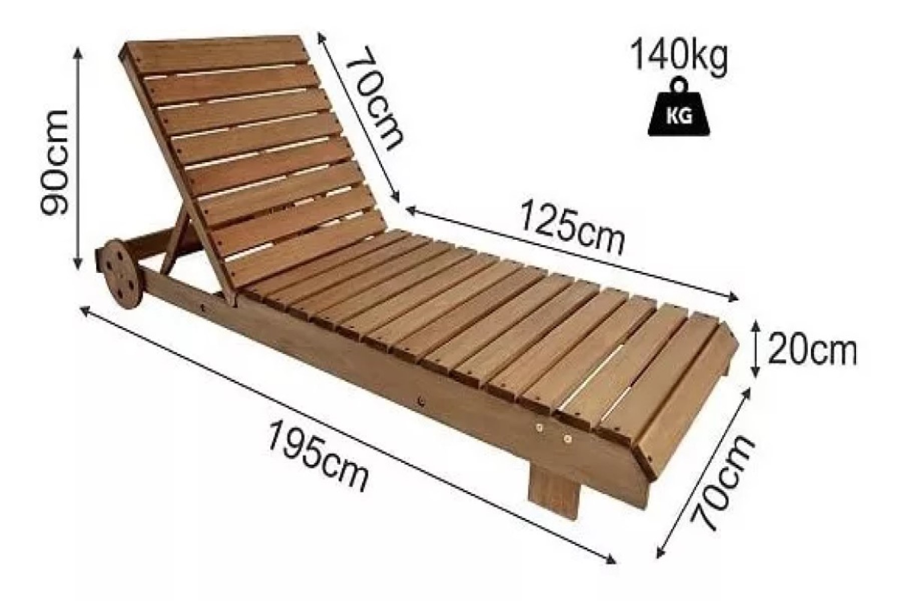 Kit Piscina 2 Espreguiçadeira com colchonetes e Mesa de centro