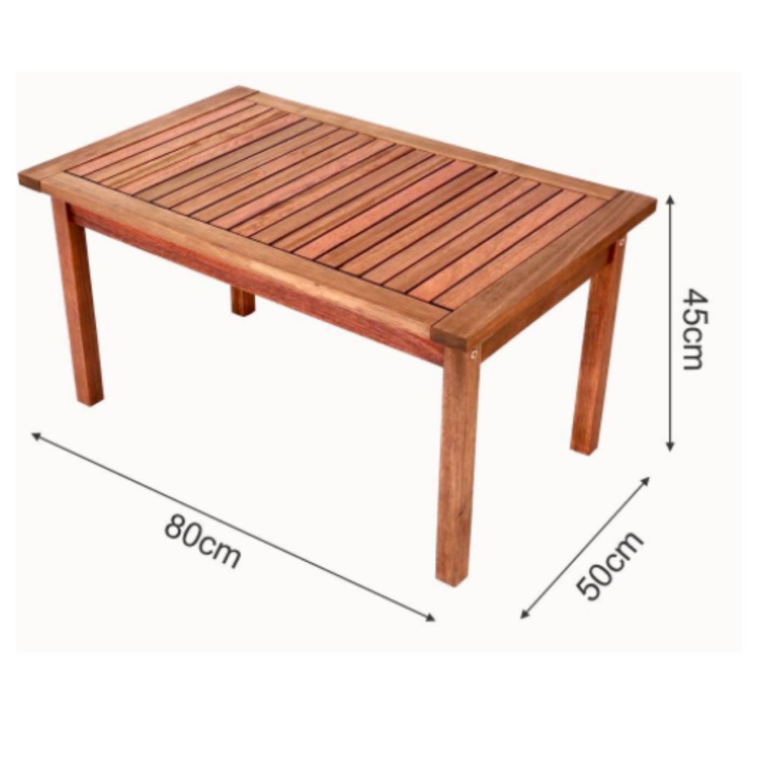 Mesa De Centro E Lateral Tokyo Em Madeira Maciça