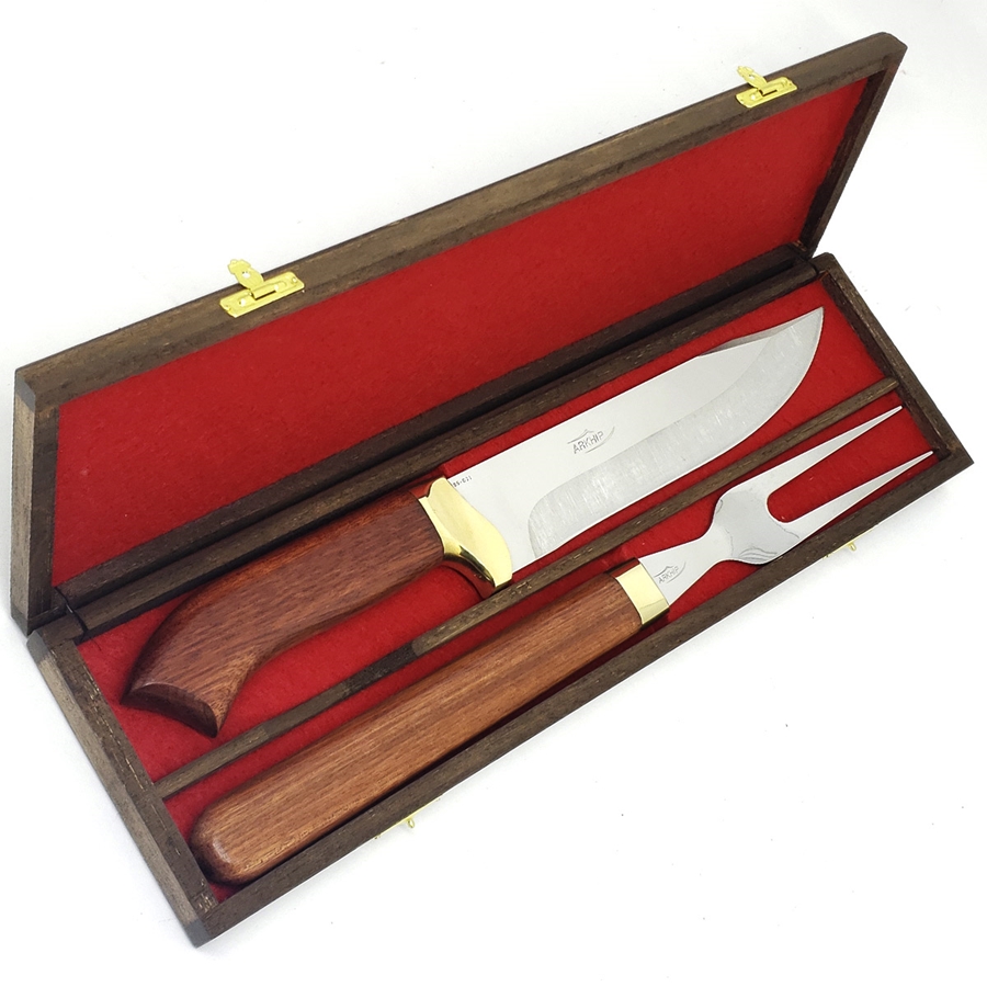 Kit Churrasco Arkhip Churra Grill 8'' Cabo Madeira Caixa