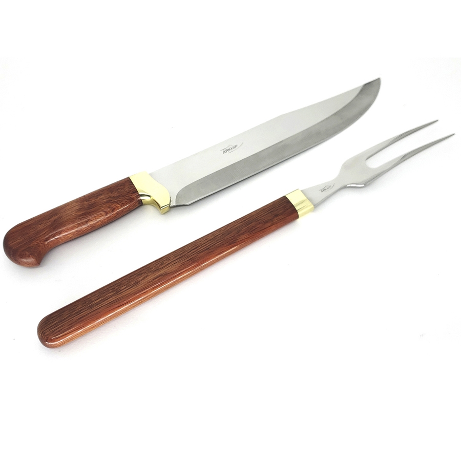 Kit Churrasco Arkhip Picanheira Grill 10'' Cabo Madeira Bainha