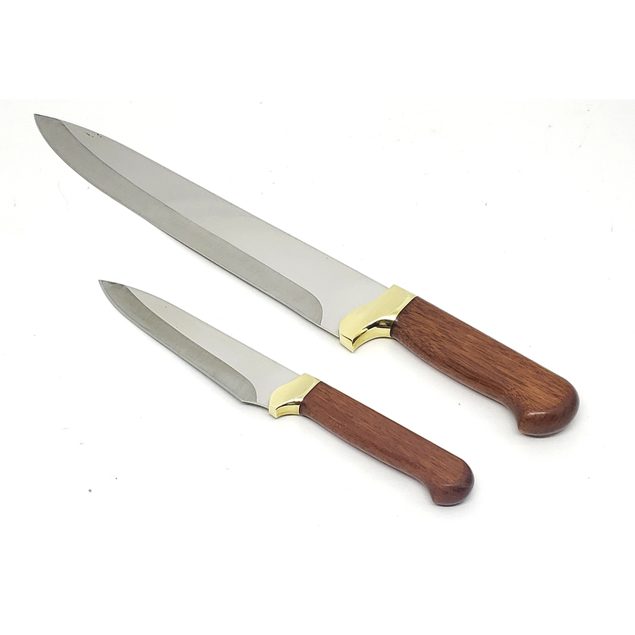 Kit Churrasco e Cozinha Arkhip Grãnchef 12'' e 6' Cabo Madeira Caixa