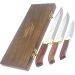 Kit Churrasco e Cozinha Arkhip Trichu 10'' 8'' 5'' Cabo Madeira Caixa