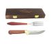 Kit Churrasco e Mesa Arkhip Pepitinha Grill 5'' Cabo Madeira Caixa