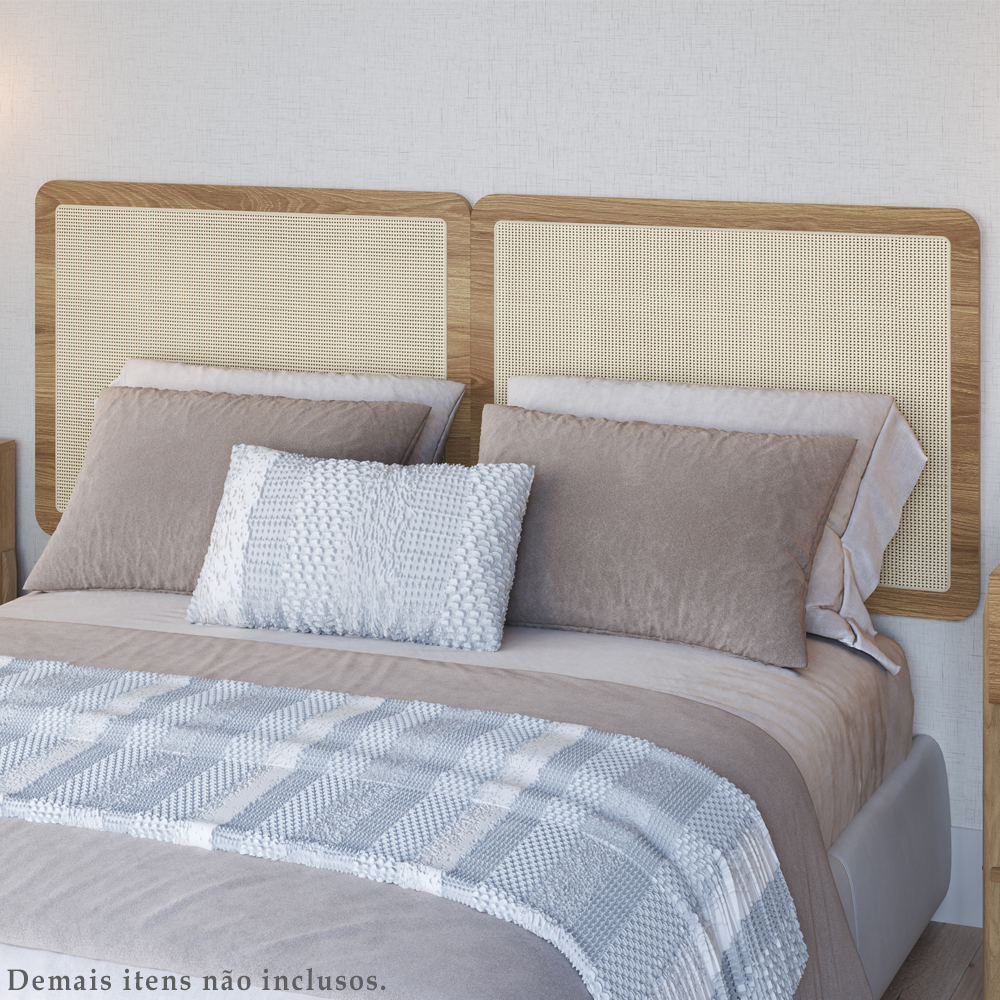 Cabeceira Casal 160 CM Palhinha Oslo 27967 Hanover Artesano