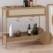 Carrinho Bar Porta Taças 110 CM Pes Metal Oslo 28964 Hanover Artesano