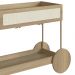Carrinho Bar Porta Taças 110 CM Pes Metal Oslo 28964 Hanover Artesano