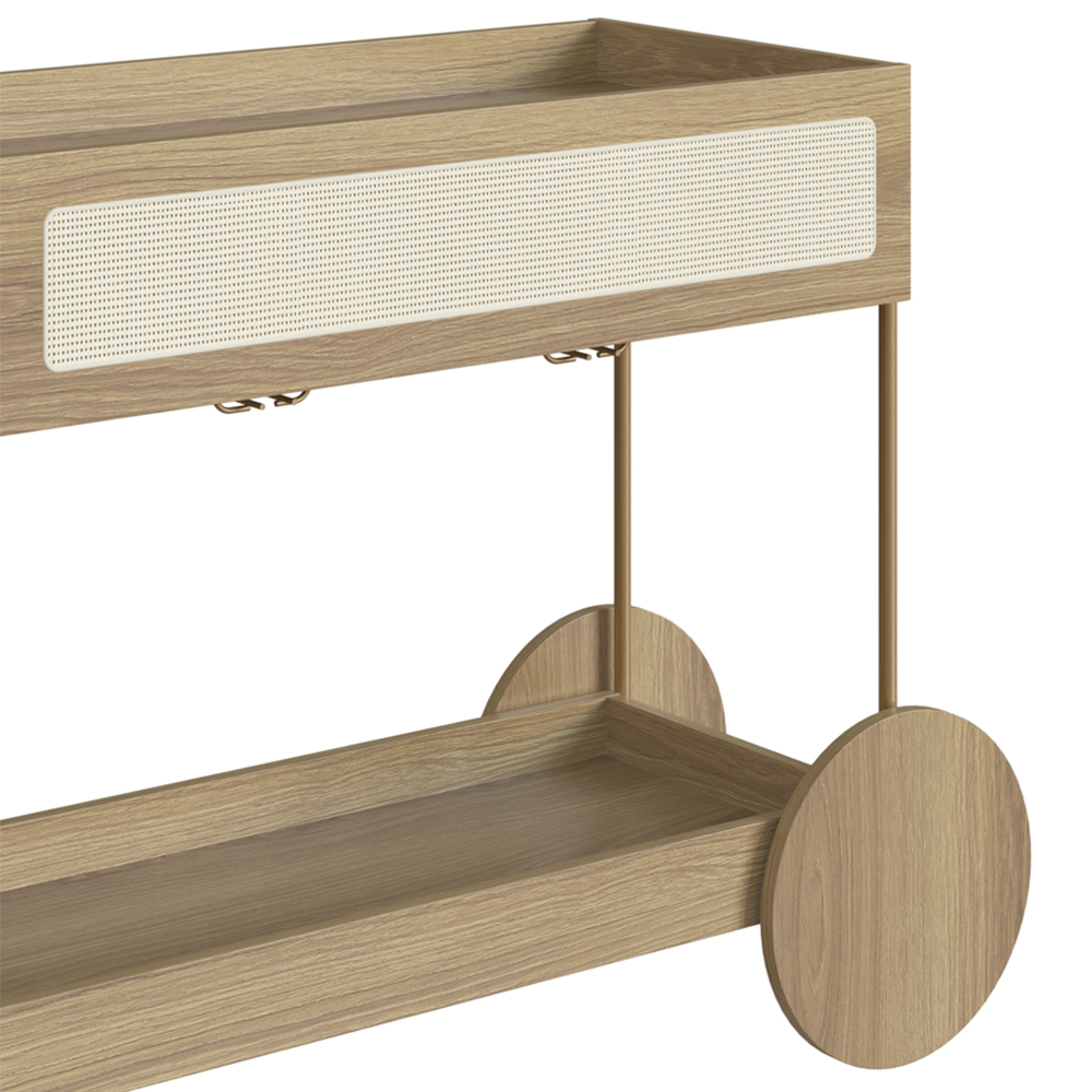 Carrinho Bar Porta Taças 110 CM Pes Metal Oslo 28964 Hanover Artesano