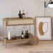 Carrinho Bar Porta Taças 110 CM Pes Metal Oslo 28964 Hanover Artesano