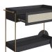 Carrinho Bar Porta Taças 110 CM Pes Metal Oslo 28964 Nero Artesano