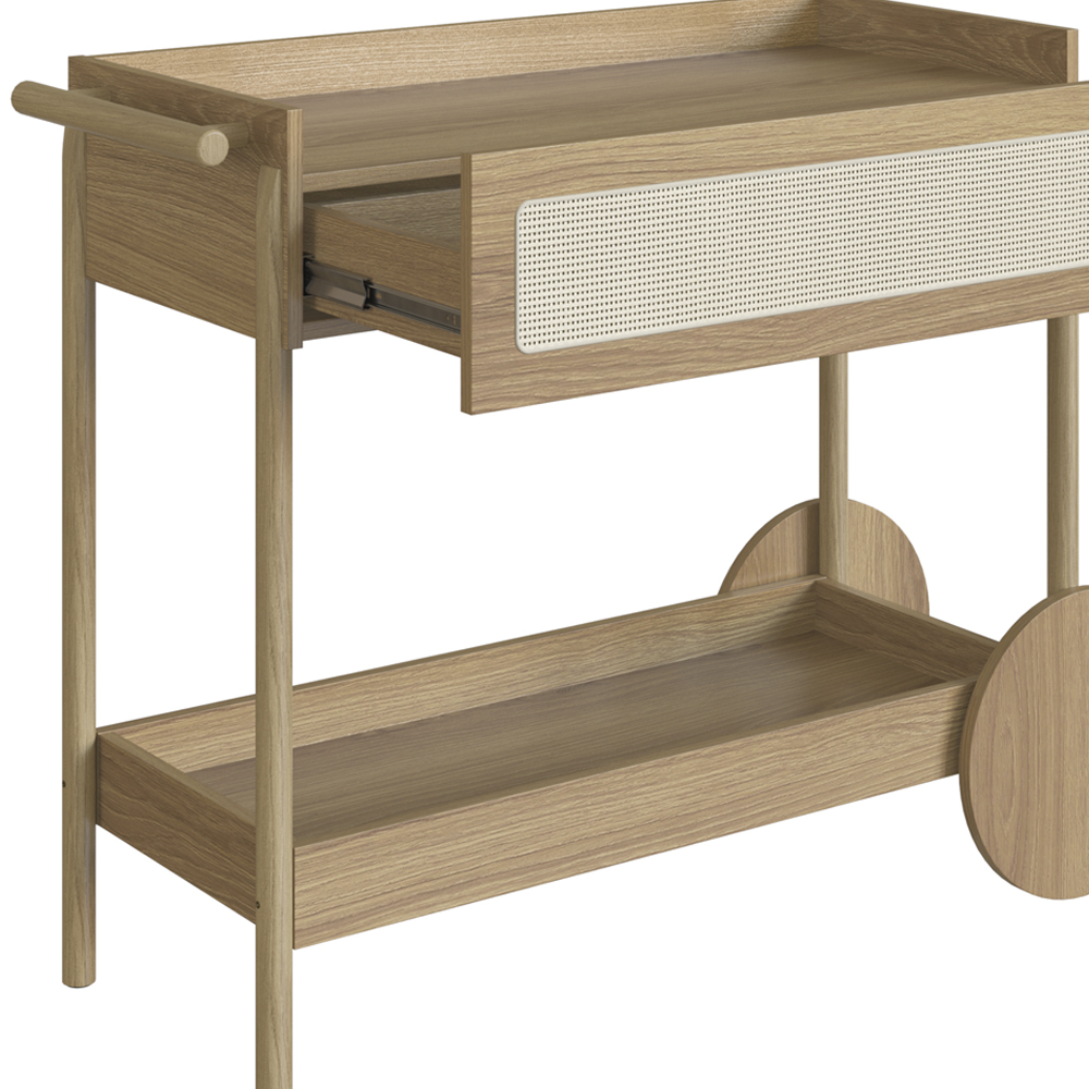 Carrinho Bar Porta Taças 112 CM Pes Madeira Oslo 27964 Hanover Artesano