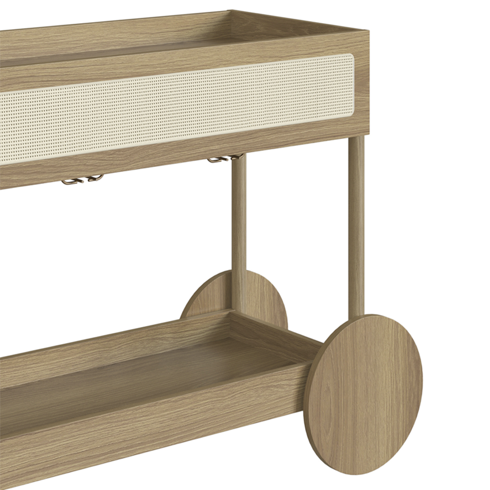 Carrinho Bar Porta Taças 112 CM Pes Madeira Oslo 27964 Hanover Artesano