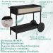 Carrinho Bar Porta Taças 112 CM Pes Madeira Oslo 27964 Nero Artesano