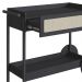 Carrinho Bar Porta Taças 112 CM Pes Madeira Oslo 27964 Nero Artesano