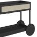 Carrinho Bar Porta Taças 112 CM Pes Madeira Oslo 27964 Nero Artesano