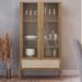 Cristaleira 2 PT Vidro 1 GVT Pes Madeira 27963 Hanover Artesano