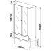 Cristaleira 2 PT Vidro 1 GVT Pes Madeira 27963 Hanover Artesano