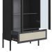 Cristaleira 2 PT Vidro 1 GVT Pes Madeira 27963 Nero Artesano