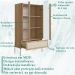 Cristaleira 2 PT Vidro 1 GVT Pes Metal 28963 Hanover Artesano