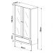 Cristaleira 2 PT Vidro 1 GVT Pes Metal 28963 Hanover Artesano