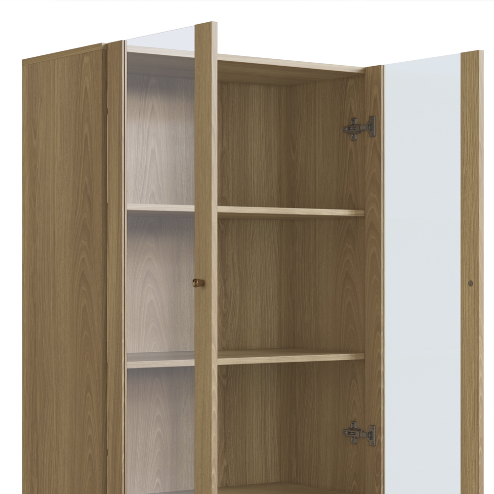 Cristaleira 2 PT Vidro 1 GVT Pes Metal 28963 Hanover Artesano