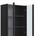Cristaleira 2 PT Vidro 1 GVT Pes Metal 28963 Nero Artesano