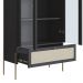 Cristaleira 2 PT Vidro 1 GVT Pes Metal 28963 Nero Artesano