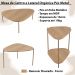 Kit Mesa de Centro e Lateral Organica Pes Metal Dourado Hanover Artesano