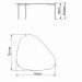 Kit Mesa de Centro e Lateral Organica Pes Metal Dourado Hanover Artesano