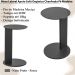 Mesa Apoio Sofa Chanfrada Pe Madeira Nero Preto 28020 Artesano