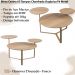 Mesa Centro 03 Tampos Chanfrada Pe Metal Dourado Hanover Artesano