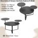 Mesa Centro 03 Tampos Chanfrada Pe Metal Preto Nero Artesano