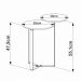 Mesa Lateral 02 Tampos Chanfrada Pe Metal Dourado Hanover Artesano